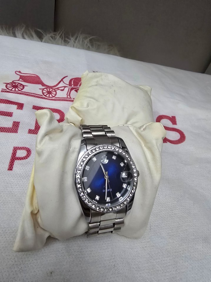 Mavi Kadranlı Klasik kadın Kol Saati - Görsel 2