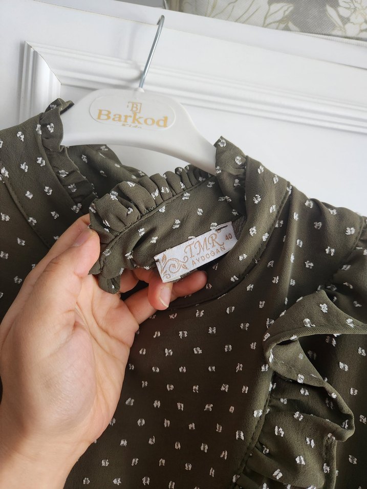 Fırfırlı ve Kemerli Yeşil Uzun ikili tunik takimi - Görsel 3