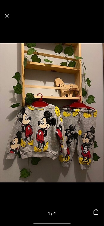 erkek çocuk takım mickey baskılı