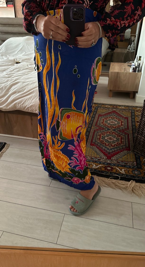 Renkli Drapeli Bohem pareo - Görsel 2