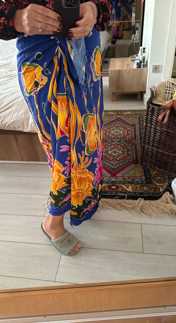 Renkli Drapeli Bohem pareo - Görsel 3