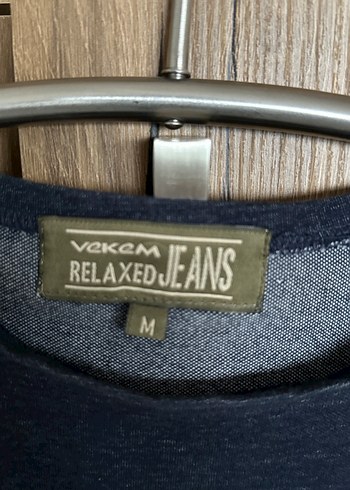 Kadın Lacivert Denim Kısa Kollu Tişört - Görsel 3