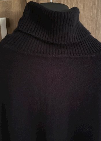 Siyah Boğazlı Kadın Triko Kazak - Görsel 6