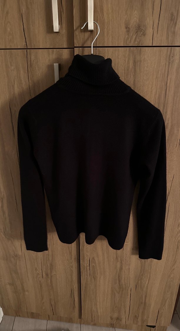 Siyah Boğazlı Kadın Triko Kazak - Görsel 4