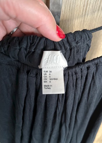 Siyah Penye Drapeli Uzun Elbise - Görsel 6