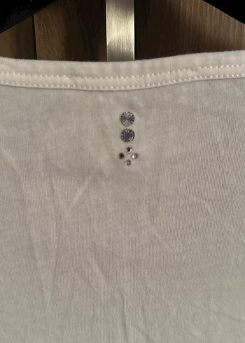 Kadın Beyaz Baskılı Kısa Kollu Tişört - Görsel 8