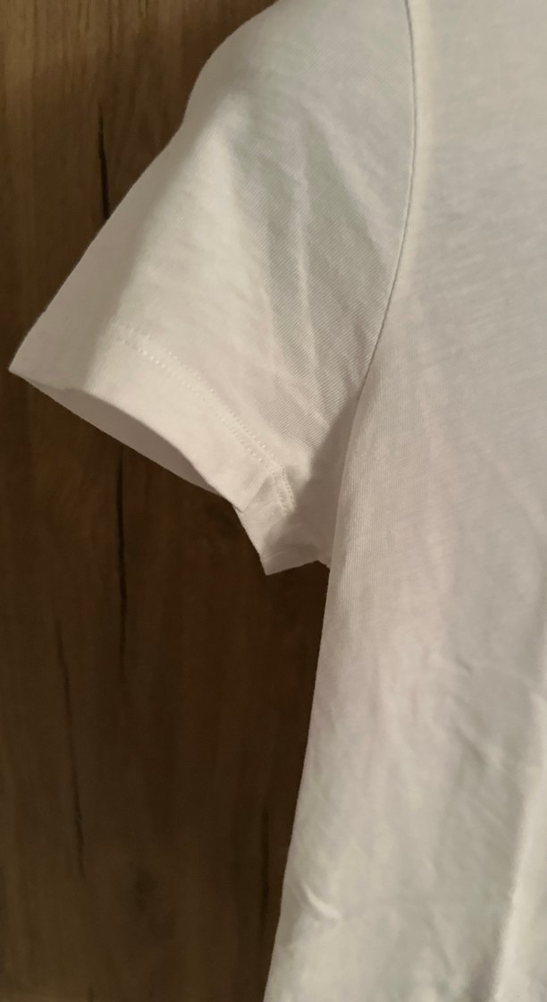 Kadın Beyaz Baskılı Kısa Kollu Tişört - Görsel 4