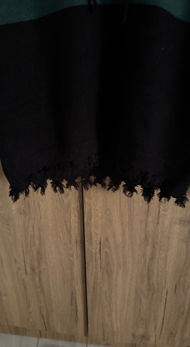 Çizgili Kapüşonlu Bohem genç Kazak - Görsel 2