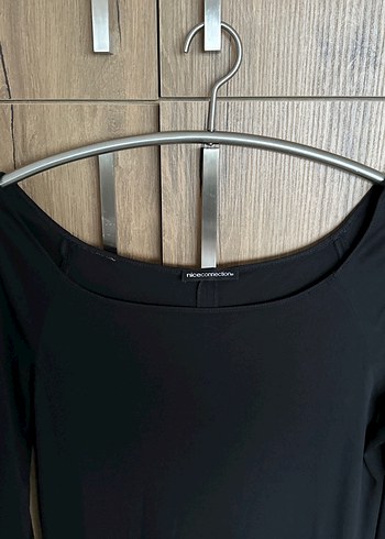 Siyah Uzun Kol ve Salaş Kesim Kadın Elbise - Görsel 4