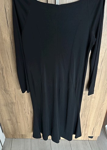 Siyah Uzun Kol ve Salaş Kesim Kadın Elbise - Görsel 11