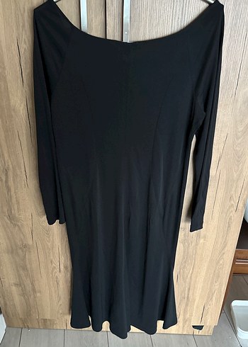 Siyah Uzun Kol ve Salaş Kesim Kadın Elbise - Görsel 10