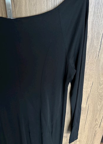 Siyah Uzun Kol ve Salaş Kesim Kadın Elbise - Görsel 12