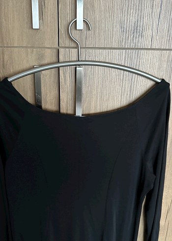 Siyah Uzun Kol ve Salaş Kesim Kadın Elbise - Görsel 13