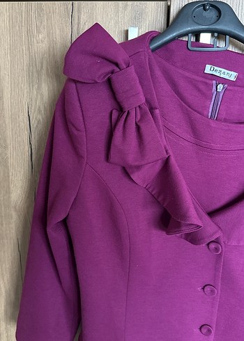 Mor Elbise Ceket - Görsel 4