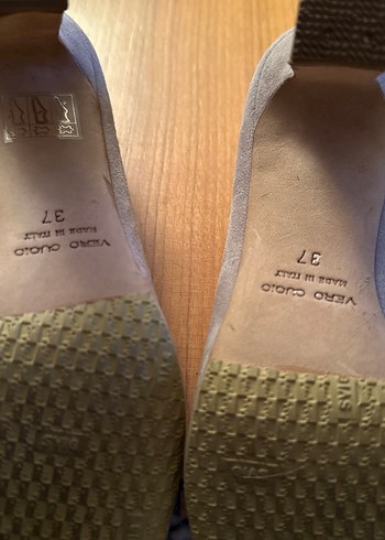 Bej Süet Fiyonklu Dolgu Topuk Kadın Ayakkabı - Görsel 10