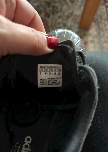 Siyah Kadın Spor Ayakkabı - Düz Taban - Görsel 8