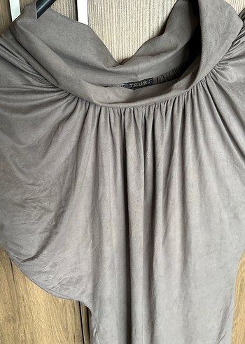 Vizon Dökümlü Elbise, Kısa Kollu, Salaş - Görsel 5