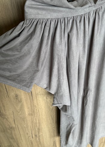 Vizon Dökümlü Elbise, Kısa Kollu, Salaş - Görsel 8