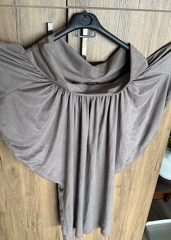 Vizon Dökümlü Elbise, Kısa Kollu, Salaş - Görsel 2