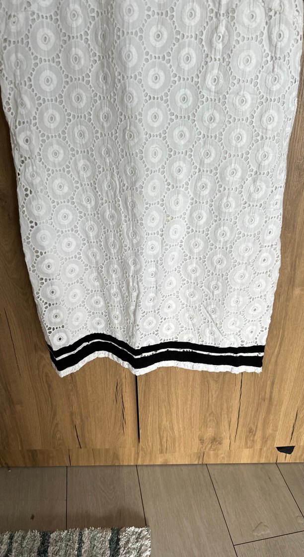 Kadın Dantel İşlemeli Kolsuz Midi Elbise - Görsel 3