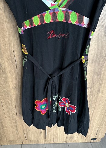 Çiçek Desenli V Yaka Uzun Bohem Elbise - Görsel 6