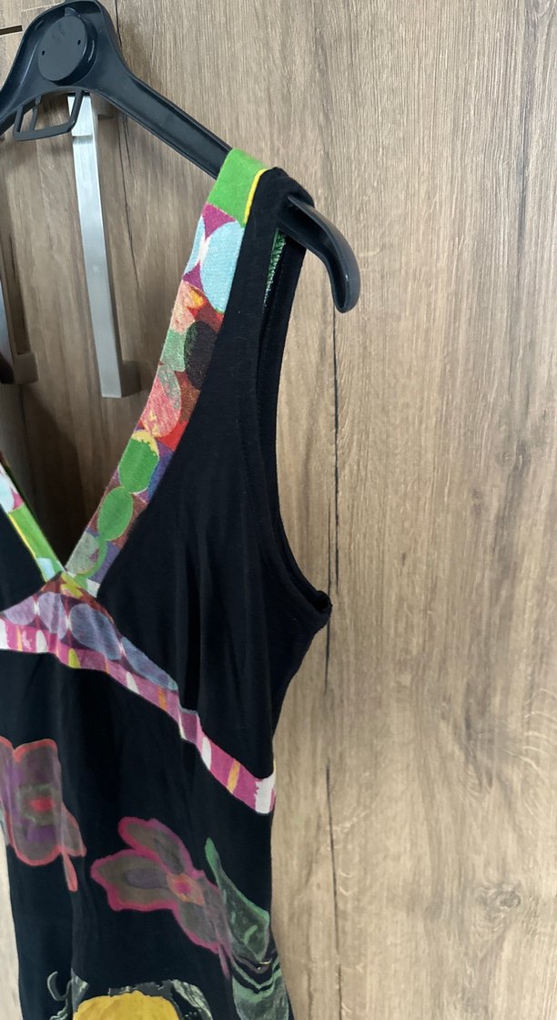 Çiçek Desenli V Yaka Uzun Bohem Elbise - Görsel 4