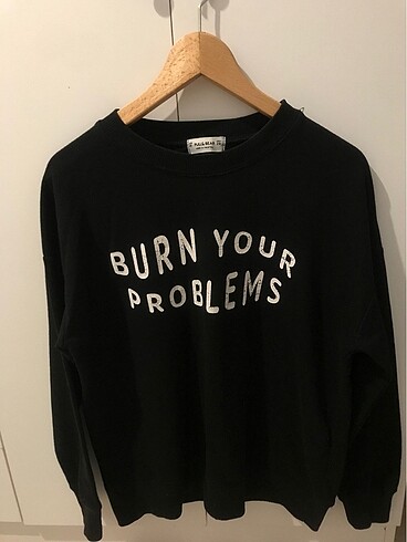 Pull and bear siyah Sweatshirt