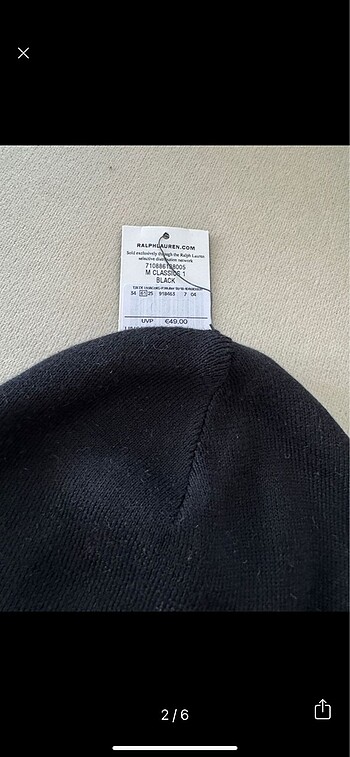 Beden mavi Renk Ralph lauren şapka