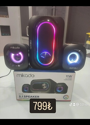 Pc Hoparlör Rgb Işıklı