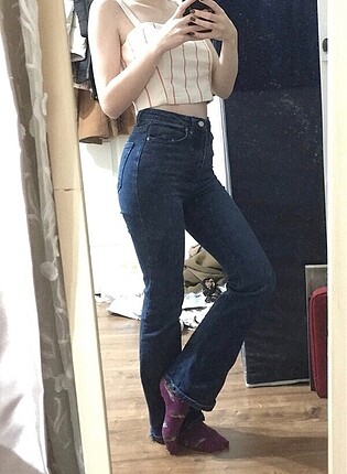 Lacivert Flare Jeans