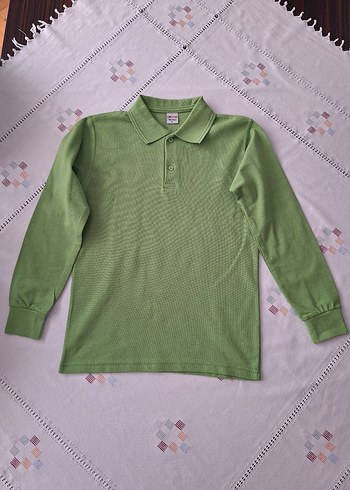 8 Yaş Beden yeşil Renk Yeşil okul tişörtü
