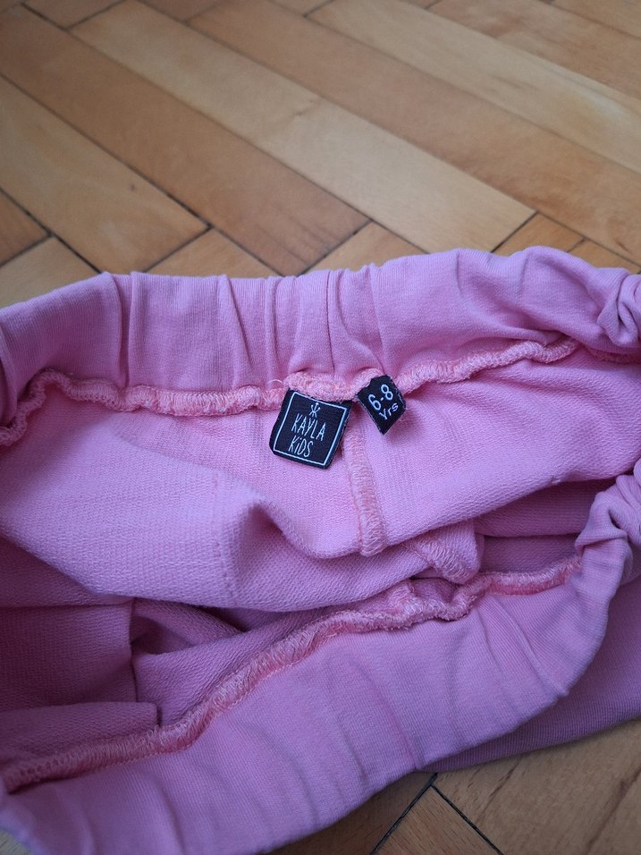 Pembe Rahat Kesim Kız Şortu - Görsel 4