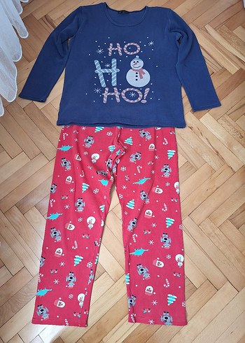 Diğer Uzun Kollu Baskılı Pijama Takımı
