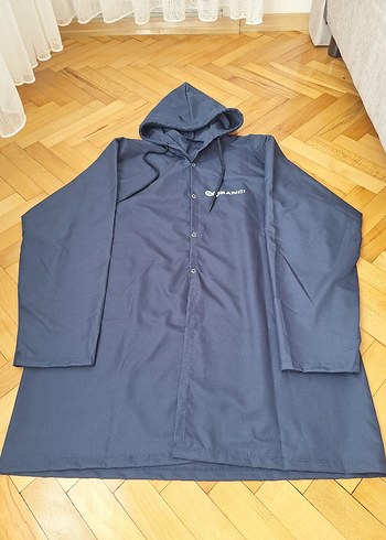 2xl Beden Erkek Kapüşonlu Uzun Düğmeli Yağmurluk
