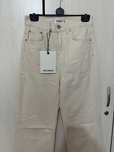 34 Beden Pull&Bear yüksek bel straight fit jean