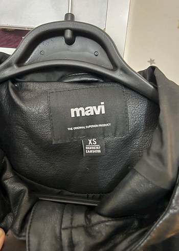 Dorsul Siyah Deri Kapüşonlu Ceket - Görsel 2