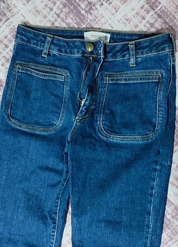 Mango MANGO FLARE KESİM KOT PANTOLON