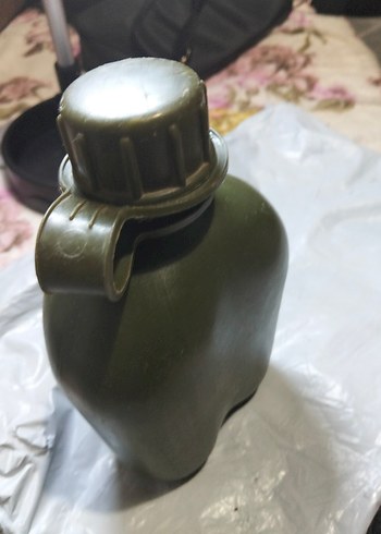 Koyu Haki plastik asker matarası - Görsel 4