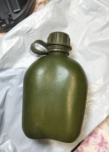 Koyu Haki plastik asker matarası - Görsel 3