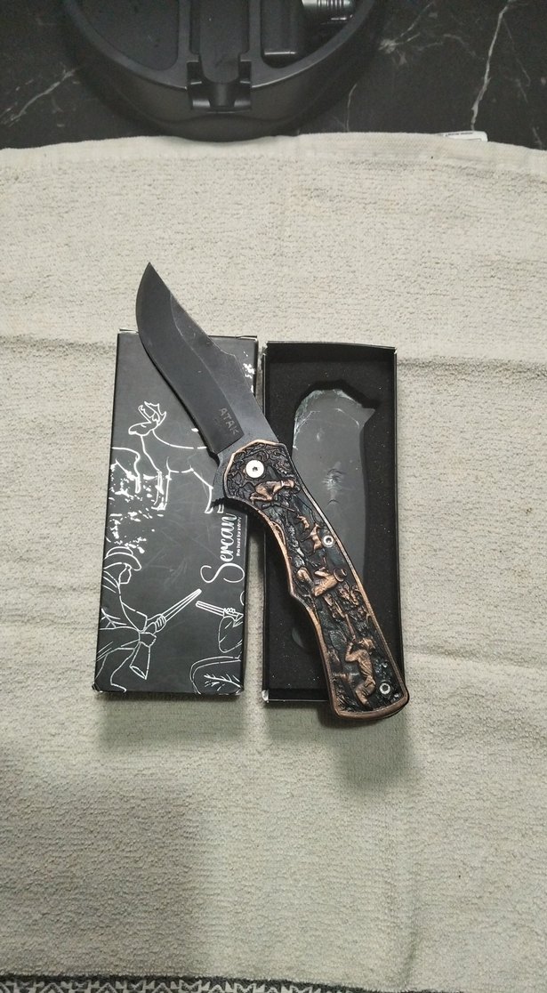 Altın Renkli Katlanır Bıçak ATAK - Görsel 4