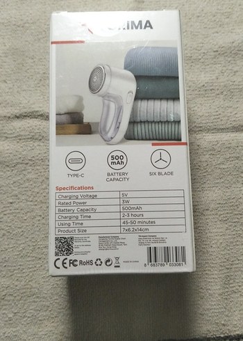 Beyaz Tüy Temizleyici 500 mAh Kapasiteli - Görsel 3