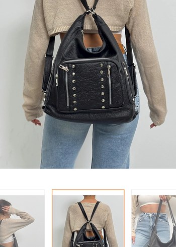 David polo Deri Rock Punk Kadın Çanta - Görsel 2