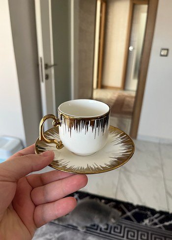Beyaz Altın Detaylı Fincan Takımı PAÇİ 6 Kişilik - Görsel 6