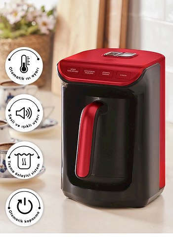 KARACA Bordo Renkli Modern Kahve Makinesi - Görsel 2