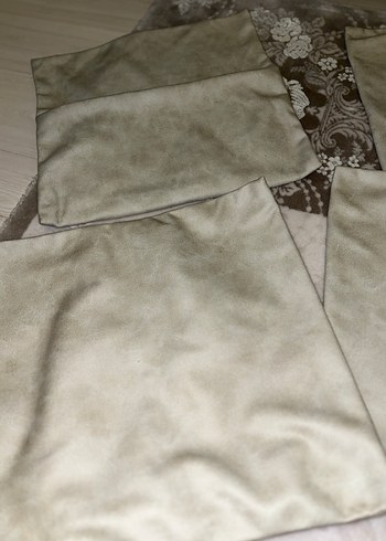 4 adet Bej Düz  renk kırlent klıfı - Görsel 6