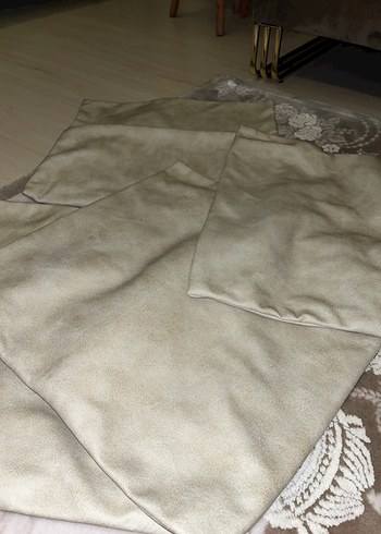 4 adet Bej Düz  renk kırlent klıfı - Görsel 3