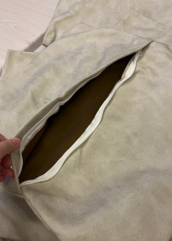 4 adet Bej Düz  renk kırlent klıfı - Görsel 4