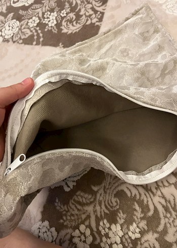 4 adet Bej Düz  renk kırlent klıfı - Görsel 7