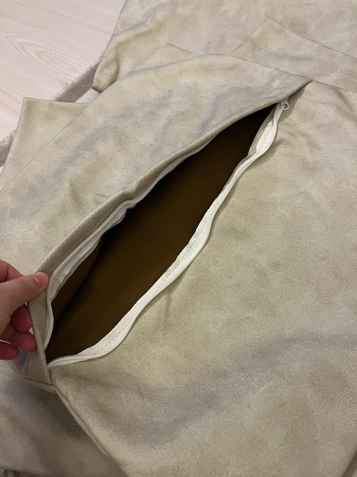 4 adet Bej Düz  renk kırlent klıfı - Görsel 4