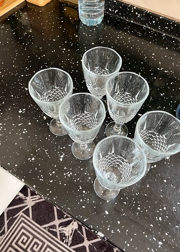 Kristal Görünümlü Ayaklı 6'lı Sunum bardağı - Görsel 4